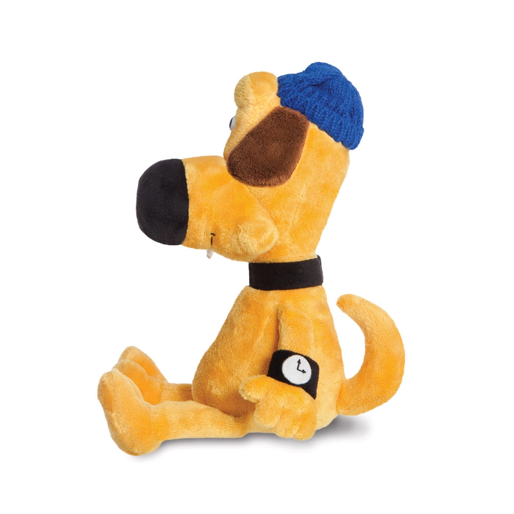Shaun the Sheep Bitzer Λούτρινος Σκύλος Μπίτζερ 30cm με Μπλε Σκουφάκι και Ρολόι